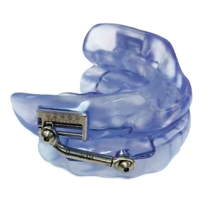 A blue sleep guard